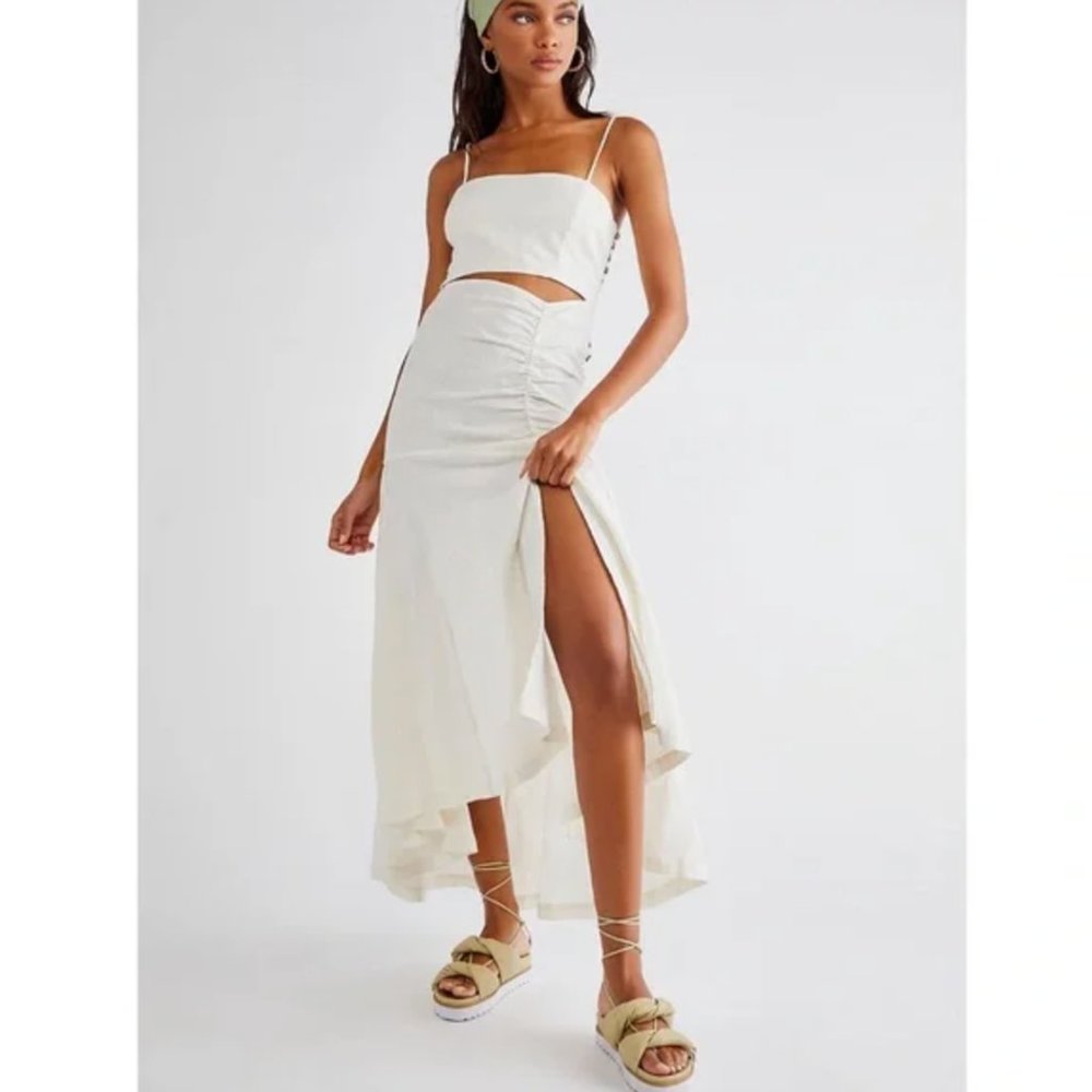 Free People White Ready Midi Dress Endless Summer Size XS